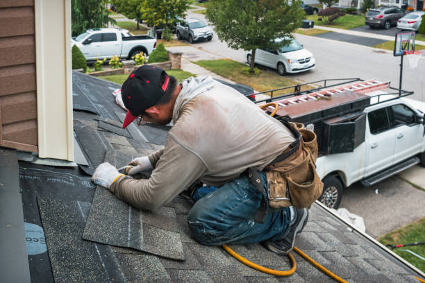 Professional Flat Roof Repair technician working in Douglassville, PA
